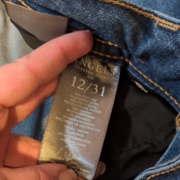 Angels Dark Blue Straight Leg Jeans - Picture 3 of 4